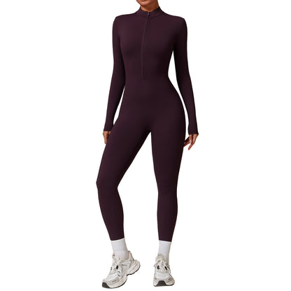 SOVA Long Sleeve Zipper Jumpsuit