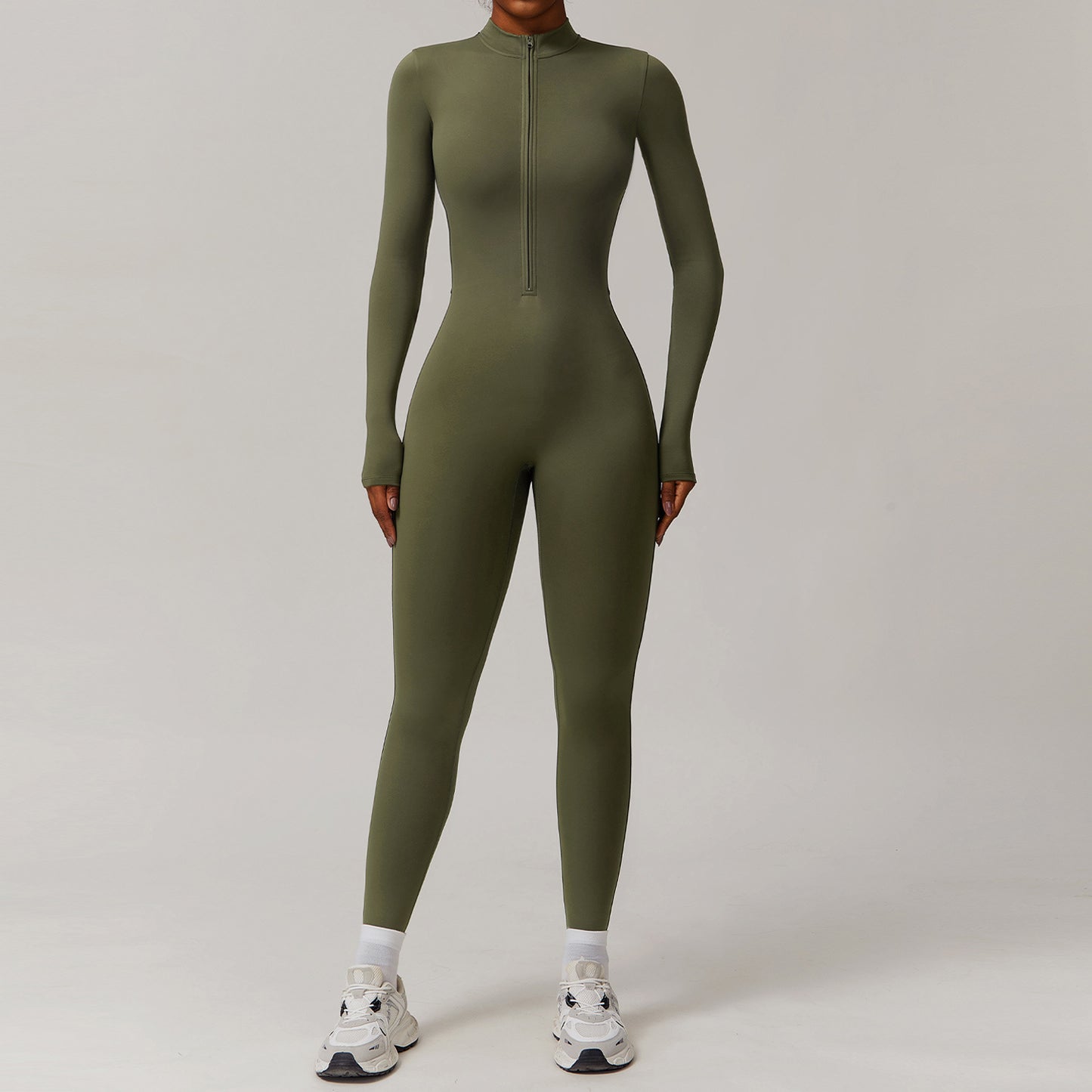 SOVA Long Sleeve Zipper Jumpsuit