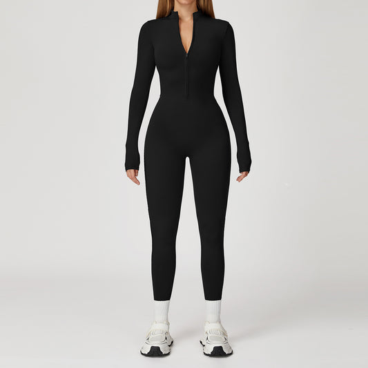 SOVA Long Sleeve Zipper Jumpsuit