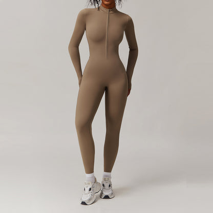 SOVA Long Sleeve Zipper Jumpsuit
